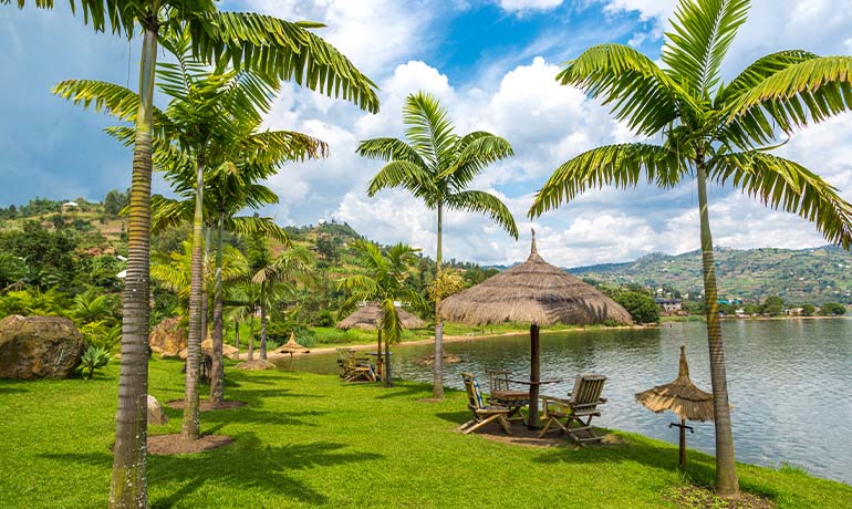 Travel and destinations in Rwanda, showcasing tourist attractions, nature, and adventure spots